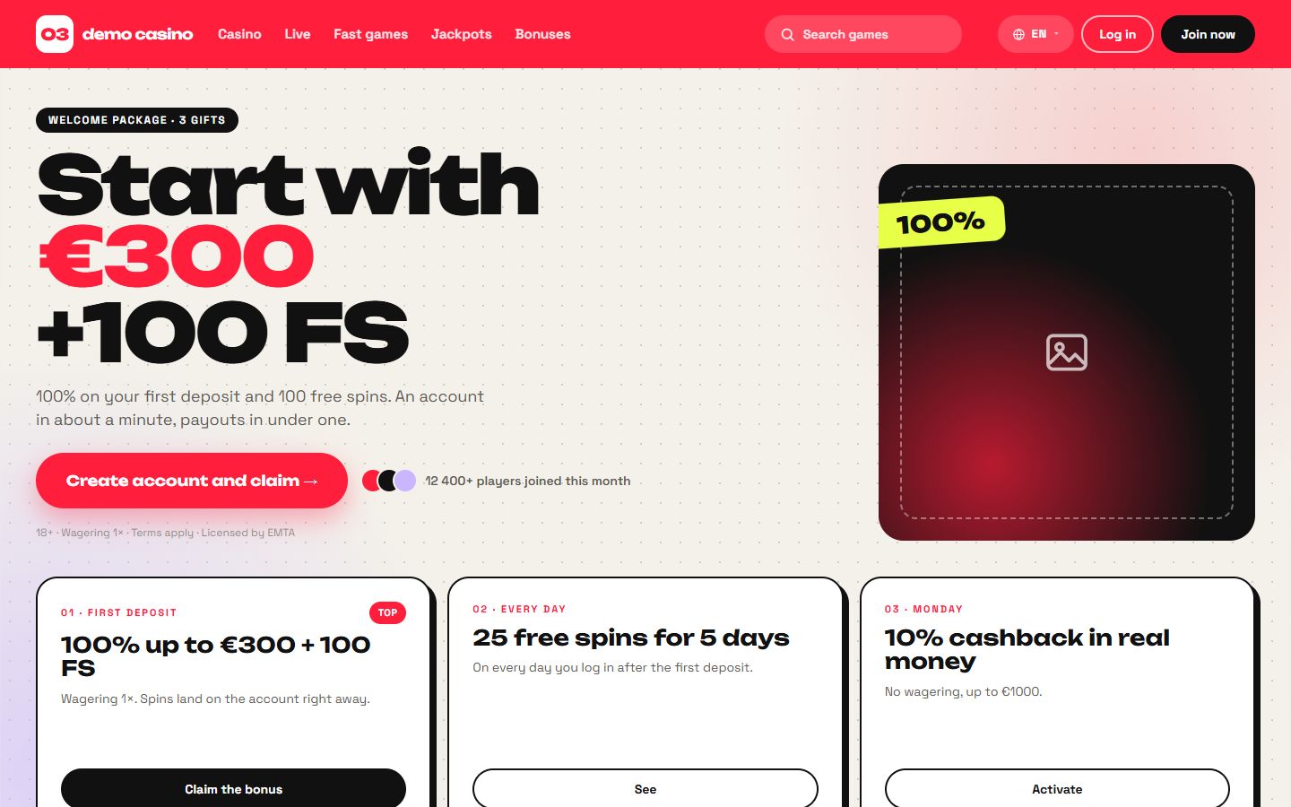 O3 Demo demo casino, home page